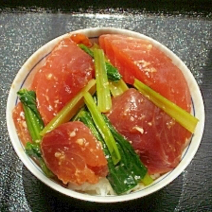 塩麹でマグロ丼！